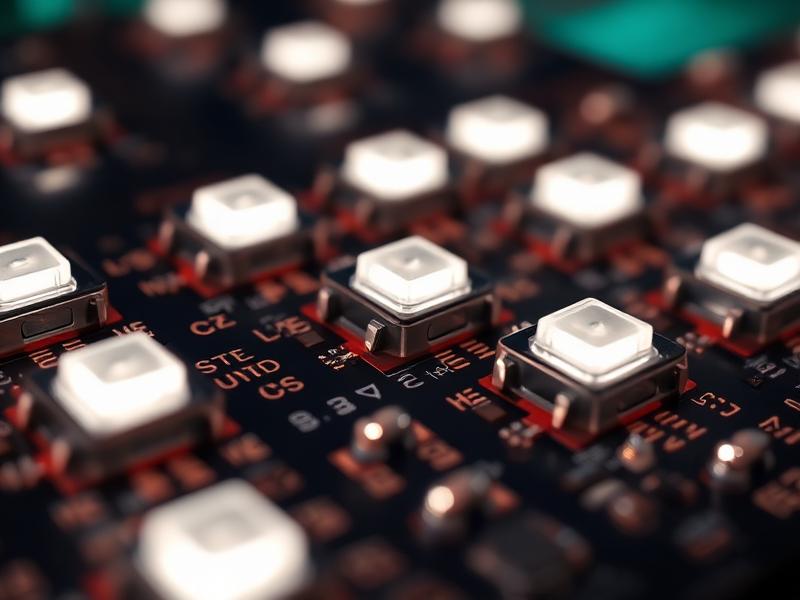 Chips LED de alta potência em substrato, em close